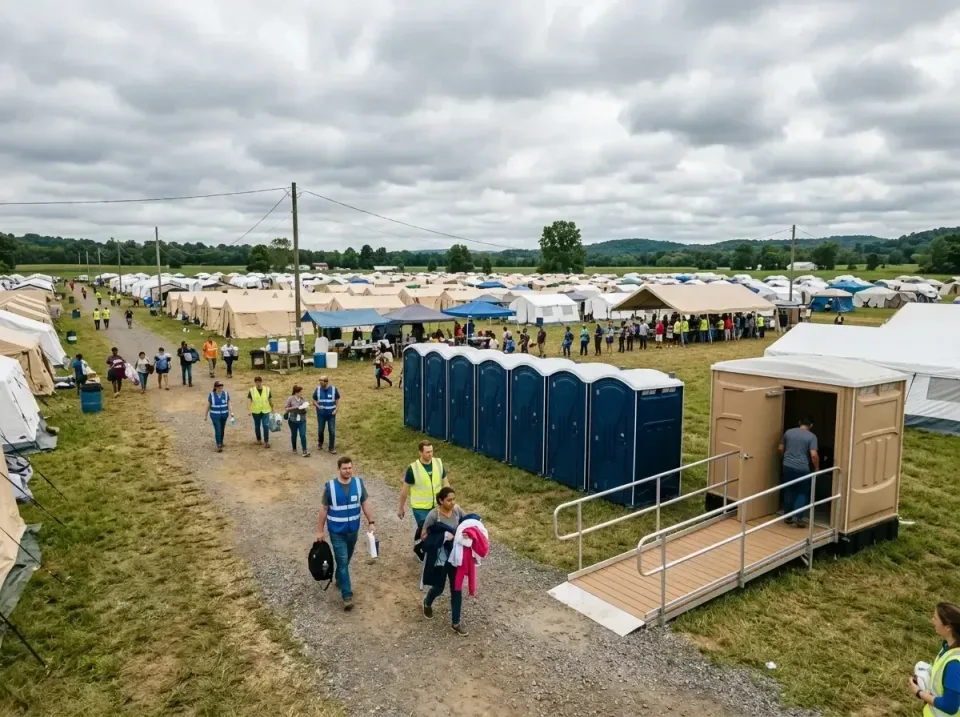 disaster-relief-camp-restrooms-010 — frequently asked questions, Dumpster & Portable Bathrooms Rental in Level Park-Oak Park…
